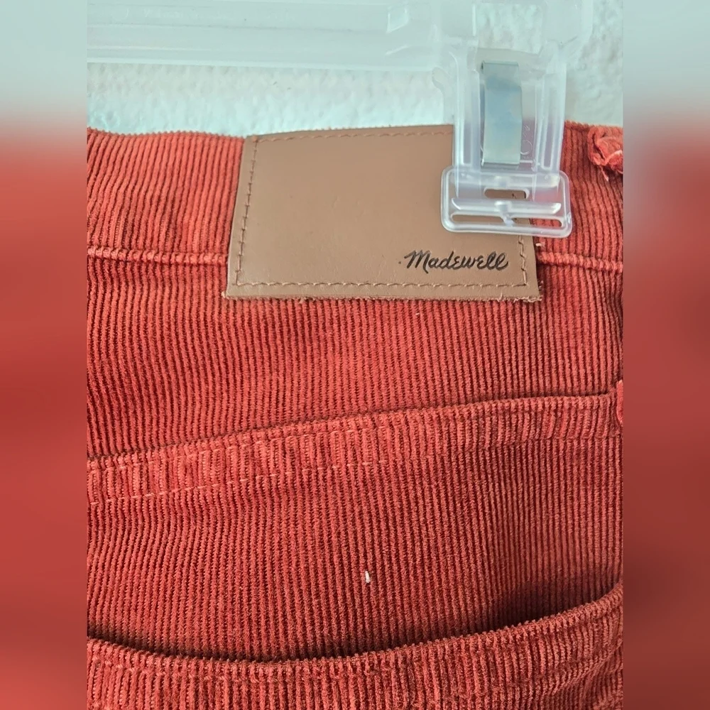 Madewell Women Rust Corduroy Pants - Picture 5 of 11